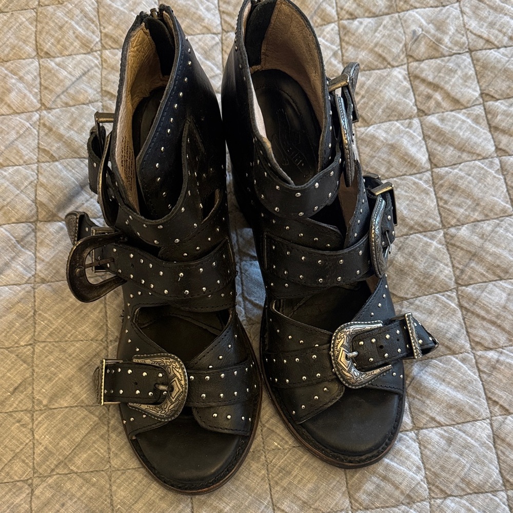 Joybird Black Studded Heels